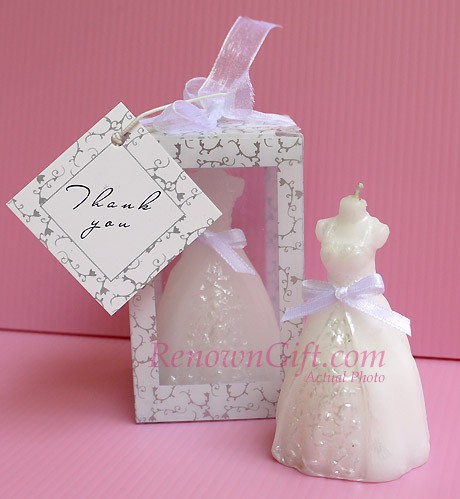 wedding gown candle