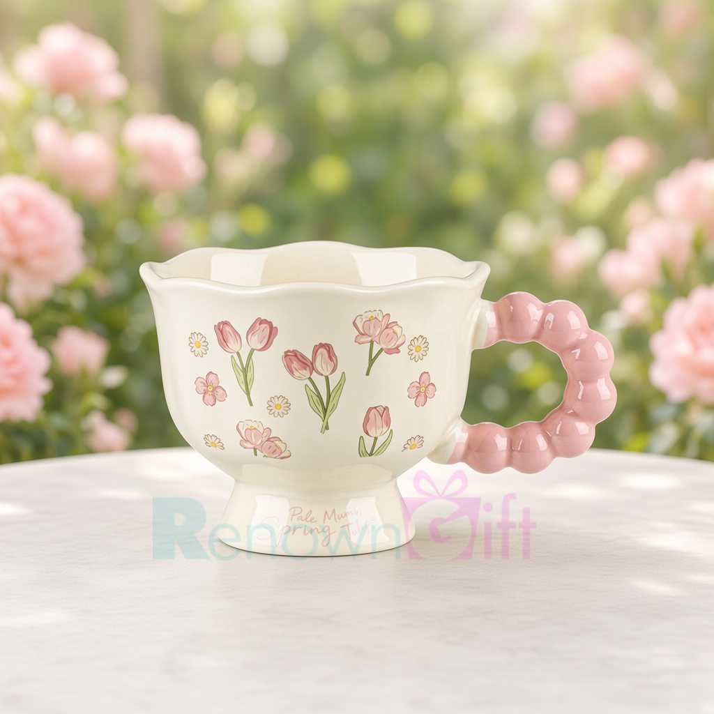 Floral Pedestal Mug